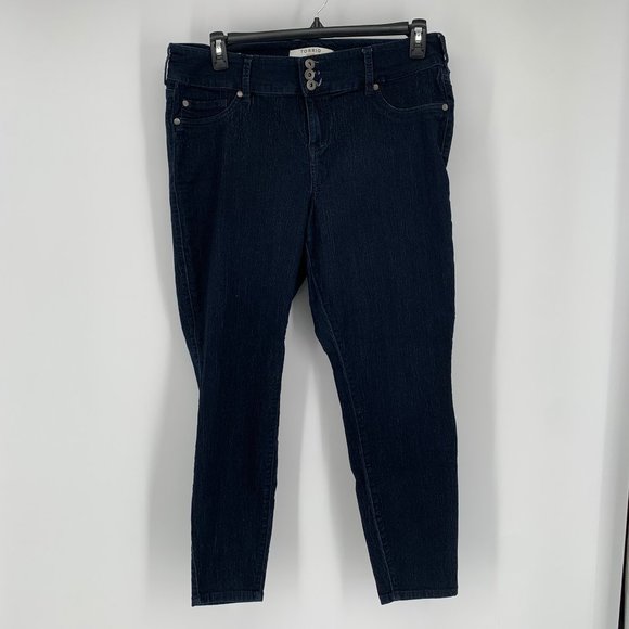 torrid Denim - Torrid Womens Dark Wash Blue Denim Jegging Jeans Size 16S